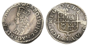 England. Stuart, Charles II AR Twopence.