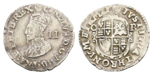 England. Stuart, Charles I AR Halfgroat.