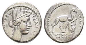 A. Plautius AR Denarius.