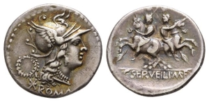 C. Servilius M. f. AR Denarius.