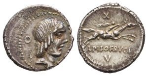 L. Calpurnius Piso Frugi AR Denarius.