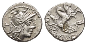 T. Cloelius AR Denarius.