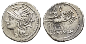 Lucius Appuleius Saturninus AR Denarius.