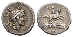 L. Marcius Philippus AR Denarius.