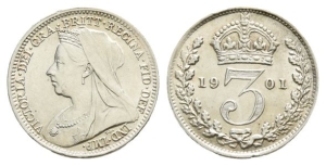 Great Britain. Hanover, Victoria AR Maundy Threepence.
