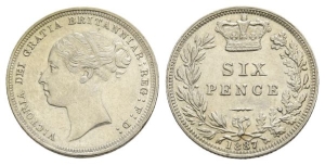 Great Britain. Hanover, Victoria AR Sixpence.
