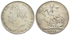 Great Britain. Hanover, George IV AR Crown.