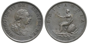 Great Britain. Hanover, George III CU Halfpenny.