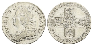Great Britain. Hanover, George II AR Sixpence.