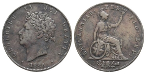 Great Britain. Hanover, George IV CU Halfpenny.