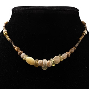 Roman Yellow Glass Bead Necklace String