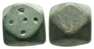Ottoman Polyhedral Bronze Weight of 5 Dirham.