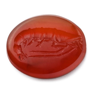 Roman Carnelian Gemstone with Shrimp