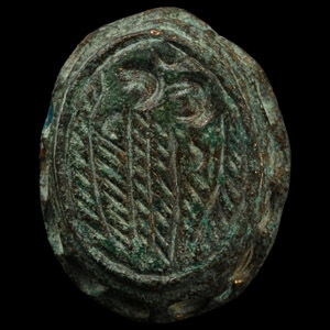 Byzantine Bronze Ring with Saints