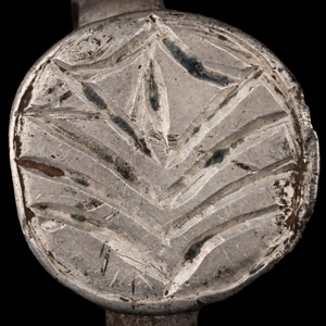 Medieval Bronze Ring with Palm Frond