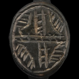 Medieval Bronze Ring with Lozenge Motif