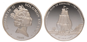 Solomon Islands. Elizabeth II AR Proof 25 Dollars.