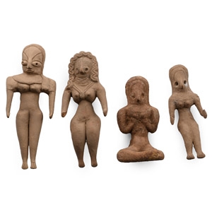 Indus Valley Style Terracotta Idol Group