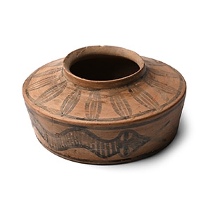 Indus Valley Mehrgarh Terracotta Storage Vessel with Serpent