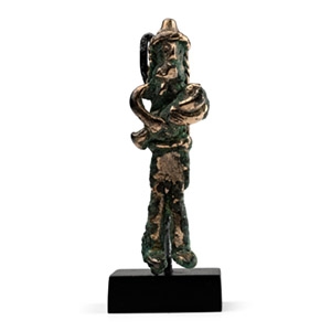 Amlash Bronze Mother and Child Figure