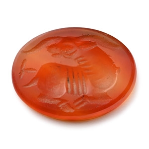 Post Medieval Gemstone with Crouching Ibex