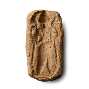 Old Babylonian Terracotta Mould for a Zababa Idol