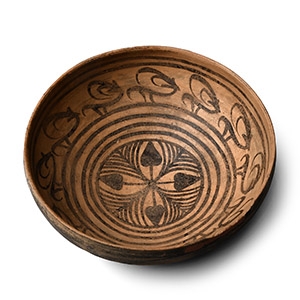 Indus Valley Mehrgarh Terracotta Bowl with Ibex