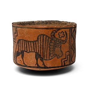 Indus Valley Mehrgarh Terracotta Cup with Animals