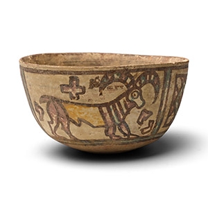 Indus Valley Mehrgarh Terracotta Vessel with Animals