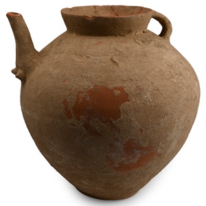 Large Indus Valley Mehrgarh Terracotta Vessel with Zoomporphic Spout