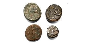 Group of Four [4] Greek AE Coins.