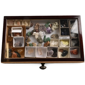 Tray of Mineral Specimens