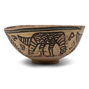 Indus Valley Mehrgarh Terracotta Vessel with Birds