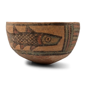 Indus Valley Mehrgarh Terracotta Vessel with Fish