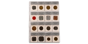 Group of Sixteen [16] Miscellaneous Tokens.