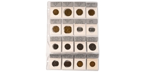 Group of Sixteen [16] Miscellaneous Tokens.