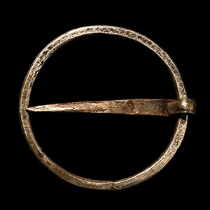 Medieval Silver Ring Brooch