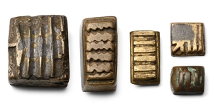 Africa. Ashanti. Lot of Five [5] Brass Gold-Dust Weights.