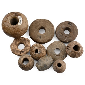 Viking Lead and Ceramic Spindle Whorl Collection