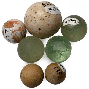 Post Medieval Childs Glass Marble Collection