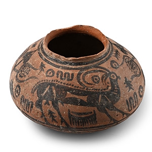 Indus Valley Mehrgarh Terracotta Storage Jar with Ibex