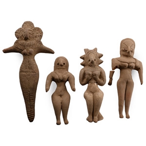 Indus Valley Style Mohenjo-Daro Terracotta Idol Group