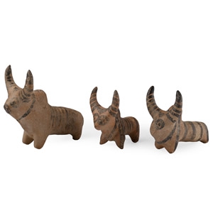 Indus Valley Style Terracotta Bull Figure Group