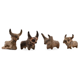 Indus Valley Style Terracotta Bull Figure Group
