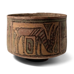 Indus Valley Mehrgarh Terracotta Cup with Animals