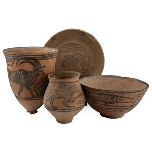 Indus Valley Mehrgarh Terracotta Vessel Group