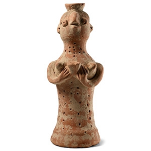 Indus Valley Terracotta  Fertility Idol with Offering Cup