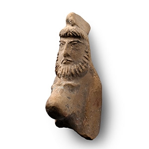 Parthian Terracotta Warrior Bust Fragment