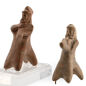 Parthian Terracotta Horse and Rider Group