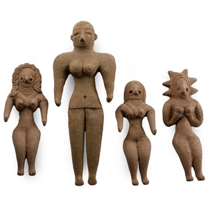 Indus Valley Style Terracotta Idol Group